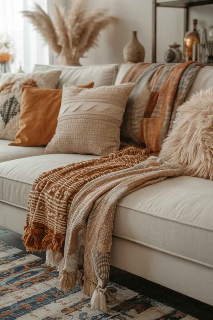 Add Warmth with Textiles