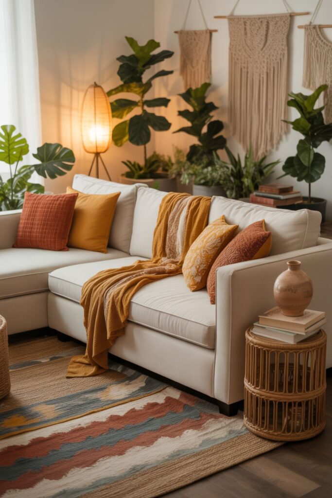 Boho Aesthetic Living Room Decor