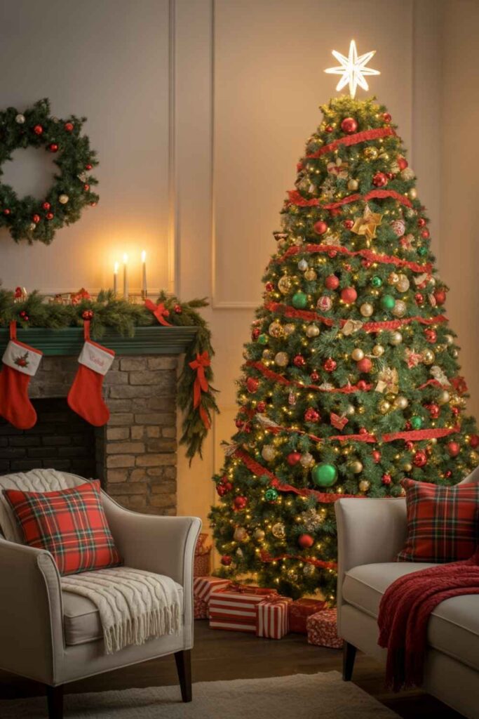 Classic Christmas Living Room Decor