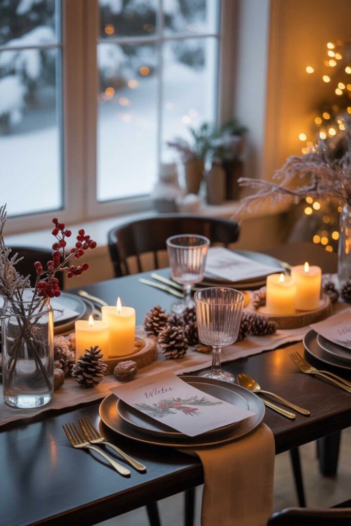 Winter-Inspired Dining Spaces