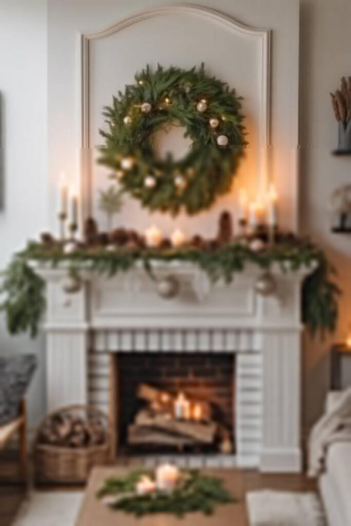Winter Mantel Decor