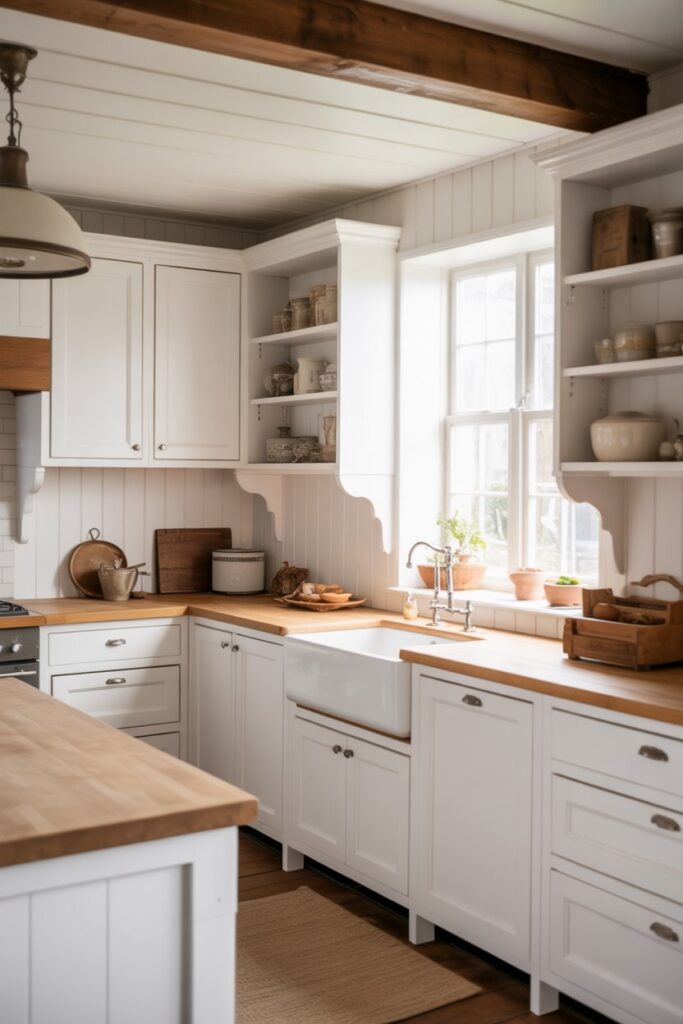30+ Farmhouse Kitchen Ideas for a Warm, Timeless Home 2 Embrace Classic White Farmhouse Style