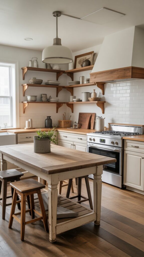 25+ Modern Farmhouse Kitchen Ideas to Inspire Your Dream Space 5 Mix Old and New Décor