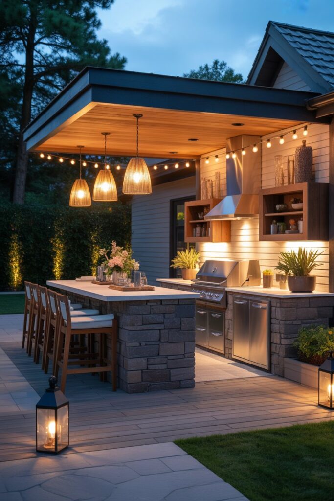Outdoor Kitchen Ideas Create the Perfect Backyard Cooking Space 5 Outdoor Kitchen Lighting Ideas
