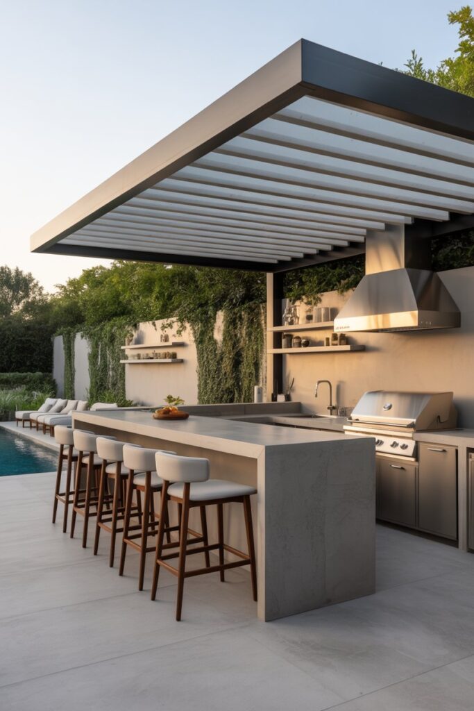 Outdoor Kitchen Ideas Create the Perfect Backyard Cooking Space 4 Outdoor Kitchen with Bar Seating
