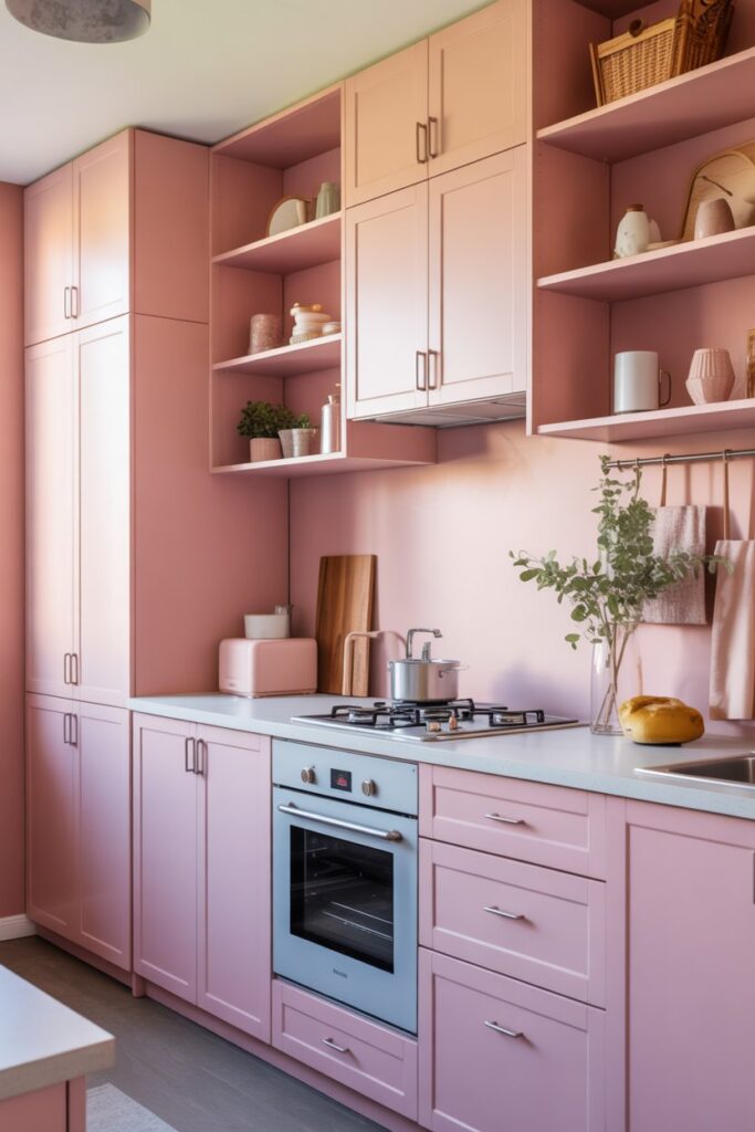 Pink Kitchen Ideas Transform Your Space with Charming Blush Tones 6 Small Pink Kitchens Compact Yet Beautiful