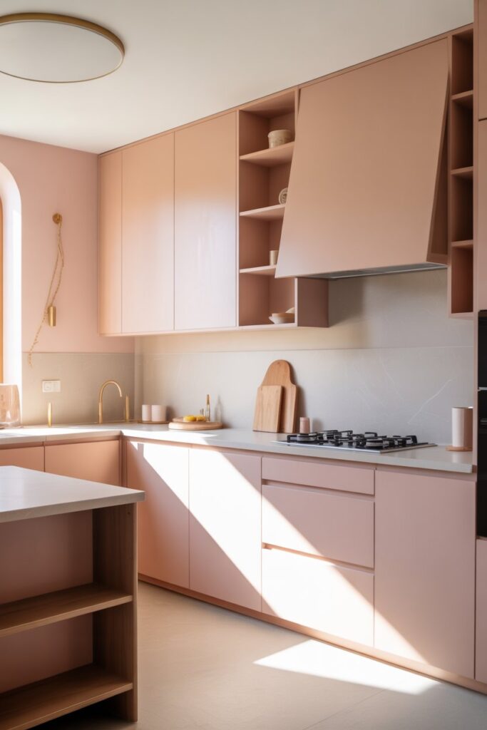 Pink Kitchen Ideas Transform Your Space with Charming Blush Tones 2 Soft Blush Pink for a Serene Kitchen Ambience