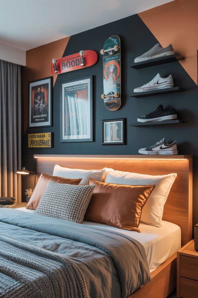 Teen Boy Bedroom Ideas Stylish, Functional & Personality-Packed Designs 4 Accent Wall & Wall Décor Ideas