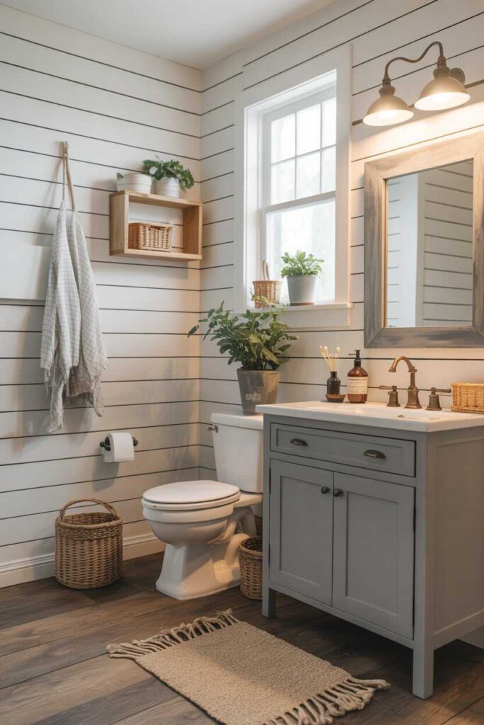 Modern & Budget-Friendly Shiplap Bathroom IdeasStunning Inspiration for a Cozy, Stylish Space 11 Accent Wall Shiplap for a Subtle but Stunning Impact