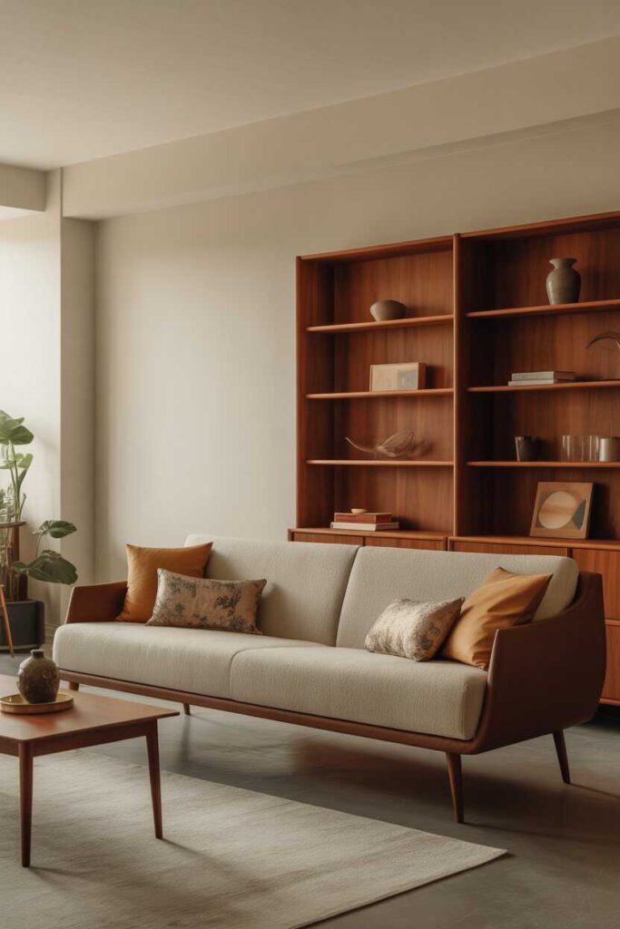 31 Mid Century Modern Living Room Ideas Stylish, Cozy, and Budget-Friendly Inspiration for a Retro-Modern Home 4 Add a Statement Mid Century Sofa