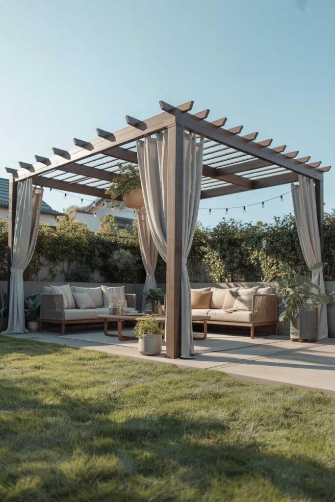 30+ Backyard Ideas for a Beautiful, Cozy, and Pinterest-Worthy Outdoor Space 6 Add an Outdoor Pergola for Shade and Style