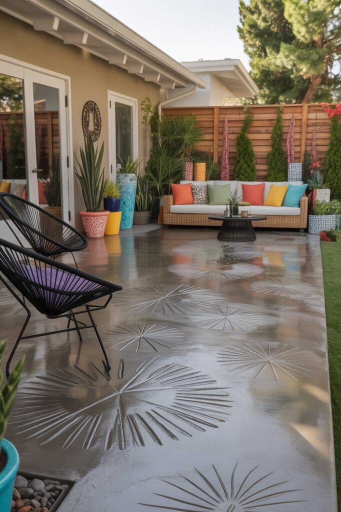 15+ Concrete Patio Ideas for a Stylish Backyard Upgrade (Modern, Budget-Friendly & Aesthetic Inspiration) 5 Artistic Concrete Patio Ideas for Creative Homeowners