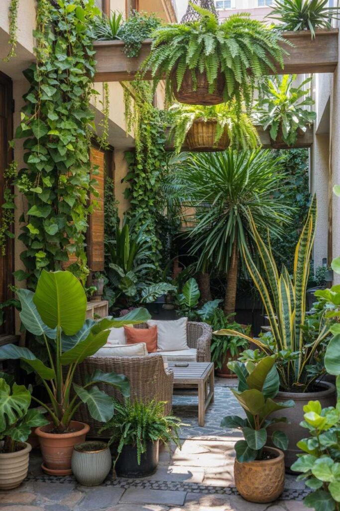 35+ Back Patio Ideas for a Cozy, Stylish, and Budget-Friendly Outdoor Makeover 4 Bring Life to Your Patio With Plants and Greenery