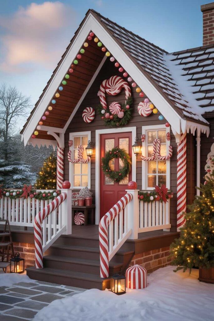 Whimsical Outdoor Gingerbread House Decorations: Unique Ideas & Festive Inspiration for a Magical Holiday Home 3 Charming Porch Inspiration for Your Gingerbread House Exterior