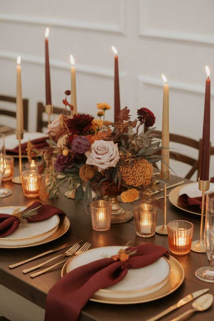 25+ Unique & Budget-Friendly Fall Wedding Table Décor Ideas for a Warm, Modern Celebration 3 Choosing the Perfect Color Palette for Fall Wedding Table Décor