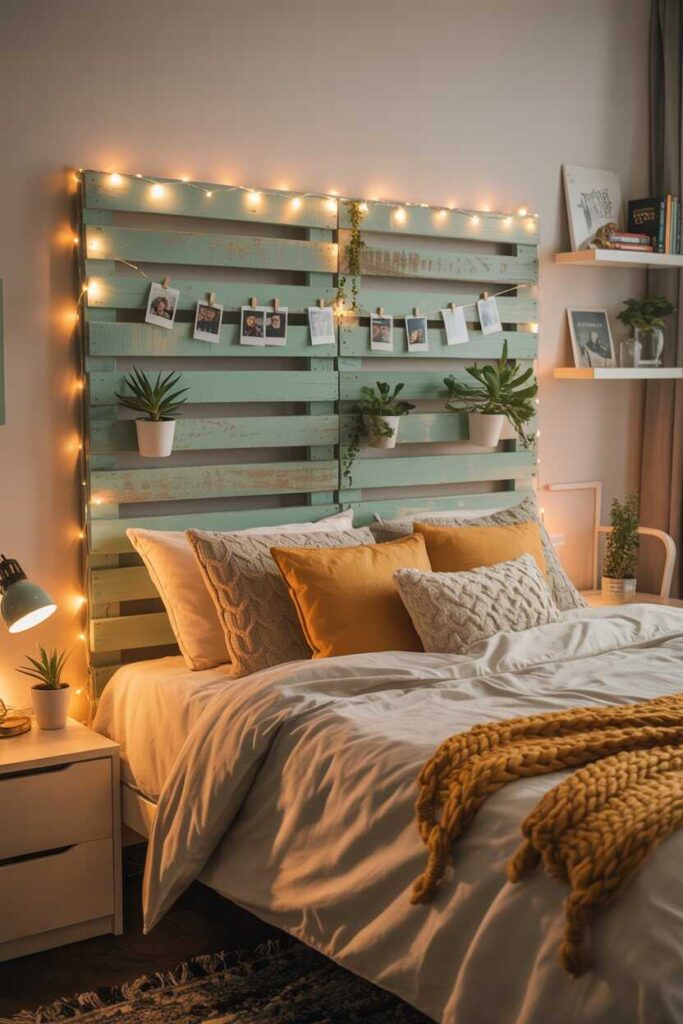 35+ Aesthetic Dorm Room Inspo Ideas to Transform Your Space on a Budget 6 Create a DIY Headboard for an Affordable and Custom Look