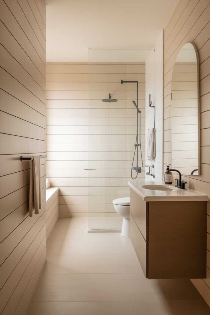 Modern & Budget-Friendly Shiplap Bathroom IdeasStunning Inspiration for a Cozy, Stylish Space 4 Create a Minimalist Bathroom with Thin-Line ShiplapCreate a Minimalist Bathroom with Thin-Line Shiplap