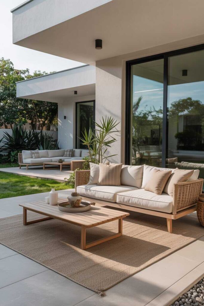 30+ Stunning Paver Patio Ideas for a Modern, Budget-Friendly Outdoor Makeover 2 Create a Modern Patio with Clean Lines and Neutral Tones