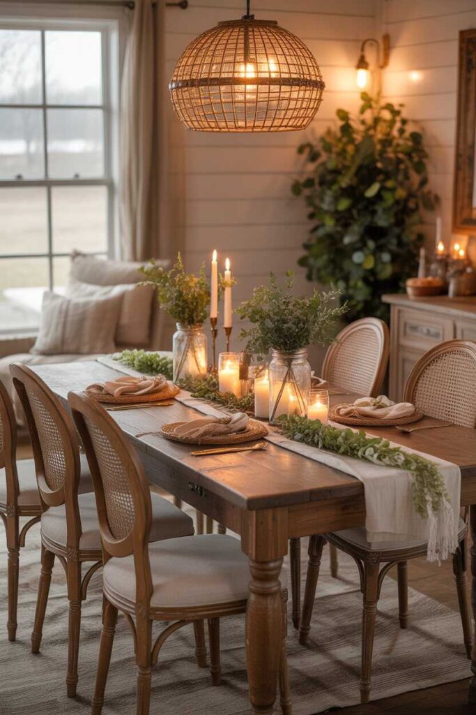 35+ Modern & Budget-Friendly Backyard Ideas to Transform Your Outdoor Space Into a Stunning Retreat 3 Create a Rustic Farmhouse Dining Setup