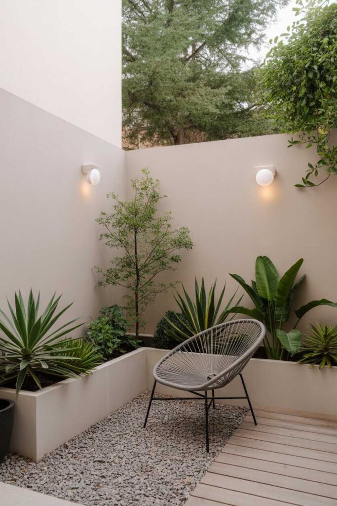 35+ Modern & Budget-Friendly Backyard Ideas to Transform Your Outdoor Space Into a Stunning Retreat 2 Create a Small Modern Garden Corner