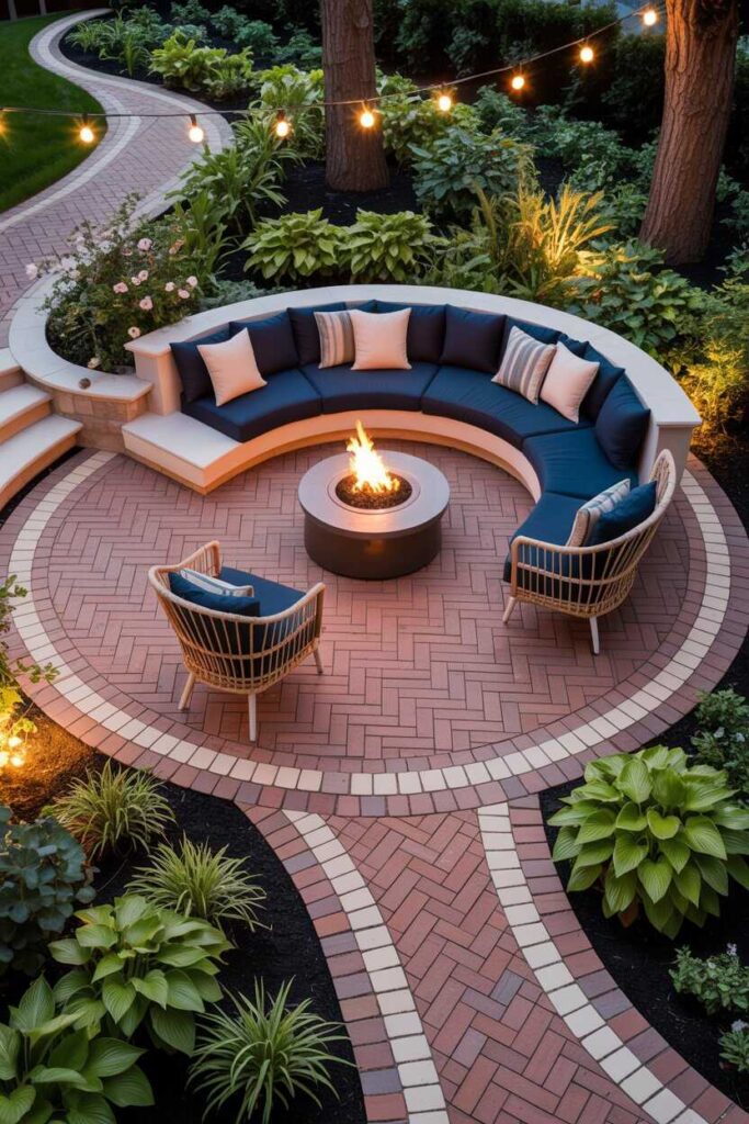 30+ Stunning Paver Patio Ideas for a Modern, Budget-Friendly Outdoor Makeover 3 Create a Stunning Circular Paver Patio for a Unique Layout