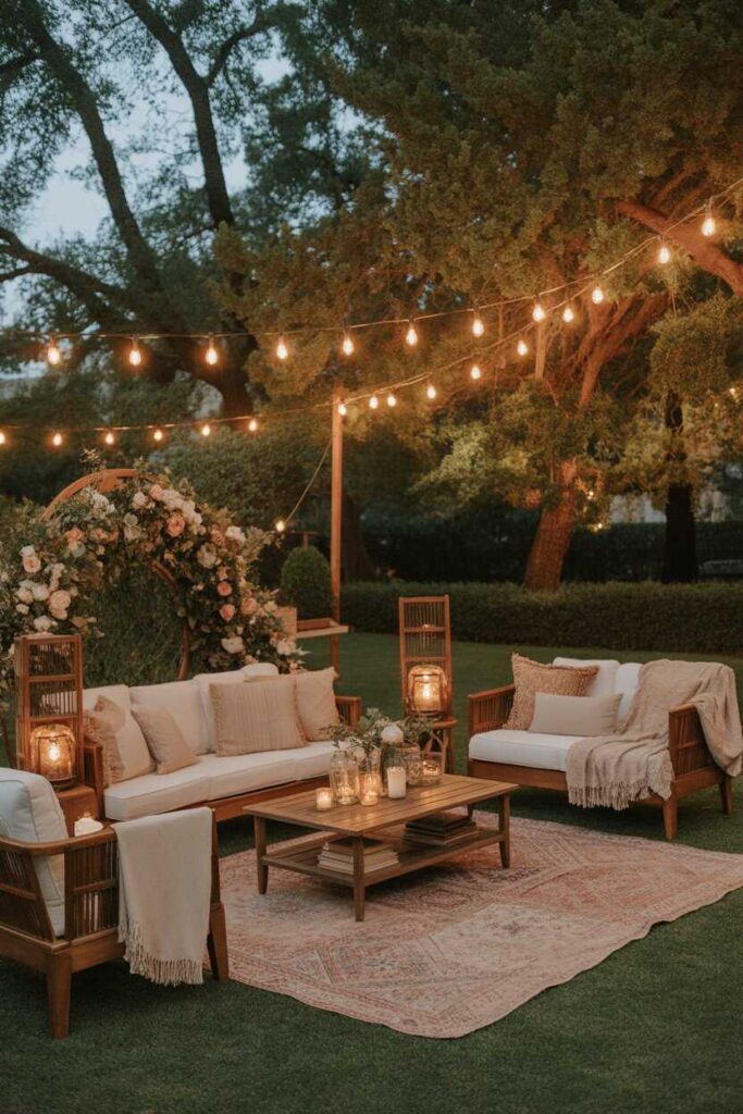 Backyard Wedding Ideas for a Magical, Budget-Friendly Celebration at Home 8 Creating Cozy Lounge Areas Your Guests Will Love
