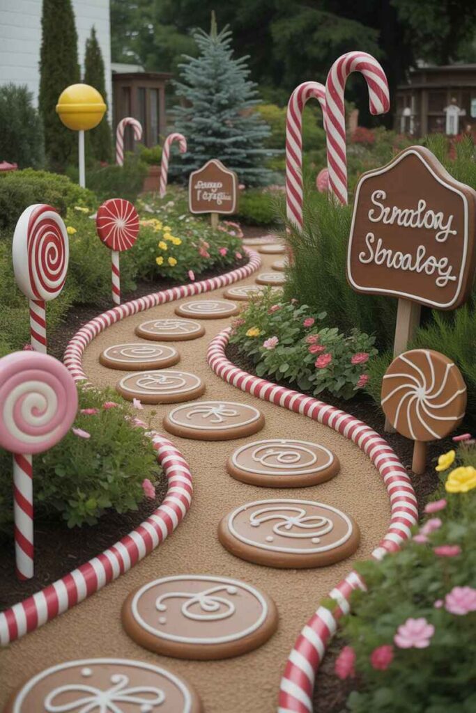 Whimsical Outdoor Gingerbread House Decorations: Unique Ideas & Festive Inspiration for a Magical Holiday Home 4 DIY Gingerbread Pathways and Garden Décor for a Storybook Look