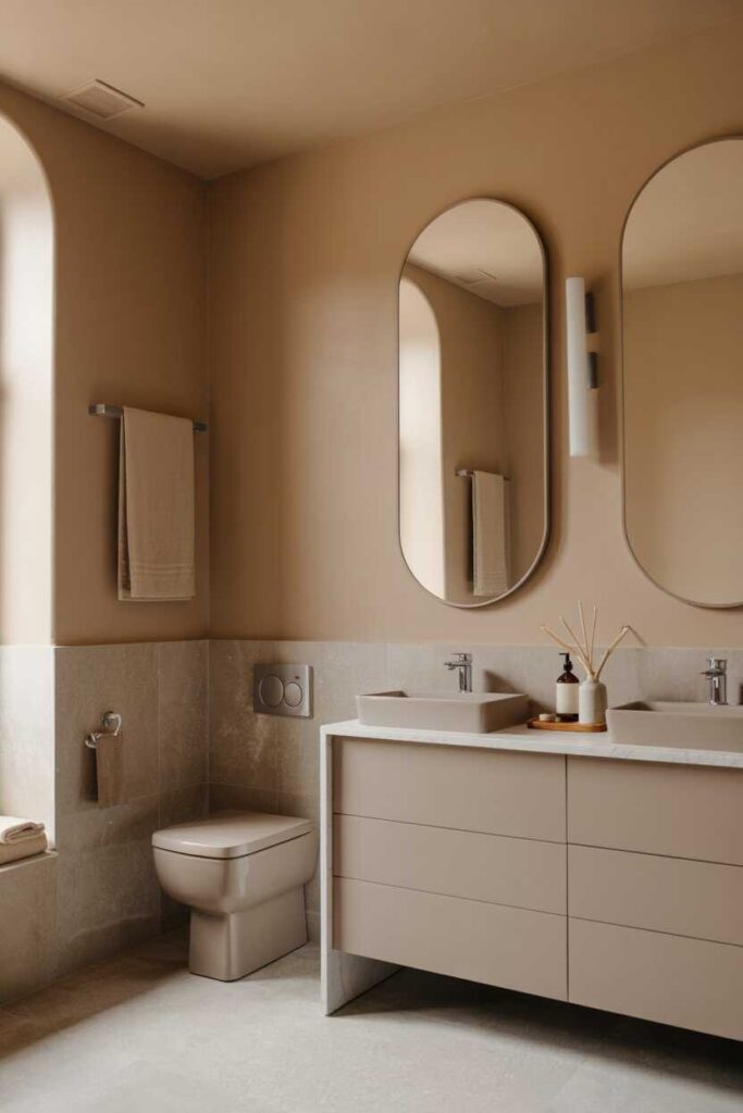 25+ Bathroom Paint Colors Ideas to Transform Your Space Modern, Budget-Friendly & Aesthetic Inspiration 3 Greige for the Perfect Warm-Meets-Cool Blend