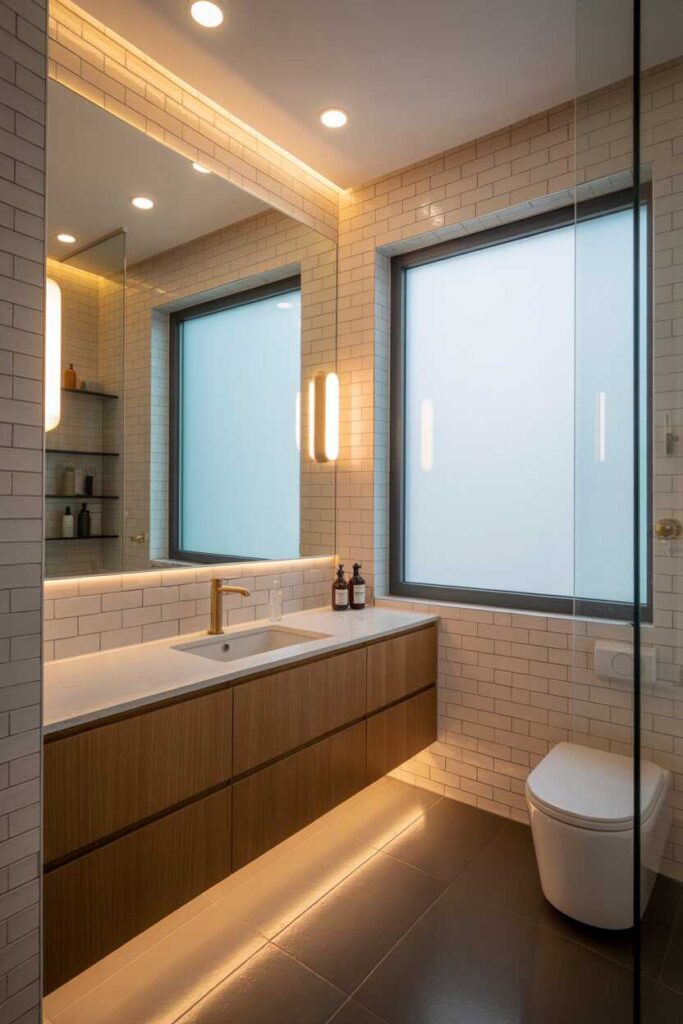 30 Small Guest Bathroom Ideas Modern, Budget-Friendly Inspiration to Transform Tiny Spaces 5 How Lighting Can Transform a Small Bathroom