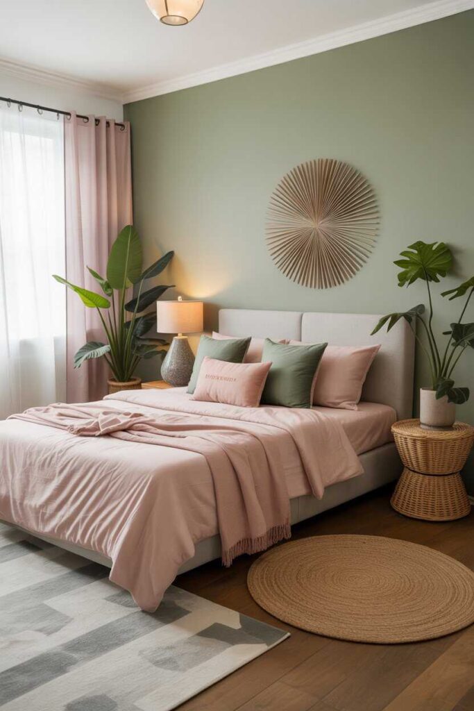 30+ Sage Green and Pink Bedroom Ideas for a Modern, Cozy Retreat 4 How to Incorporate Sage and Pink Without Repainting Walls
