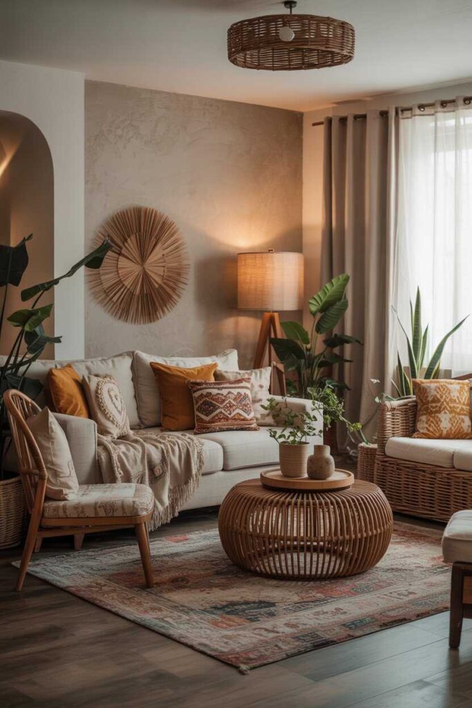 Modern Boho Living Room Ideas Unique, Budget-Friendly Inspirations 6 Lighting: Setting the Boho Mood