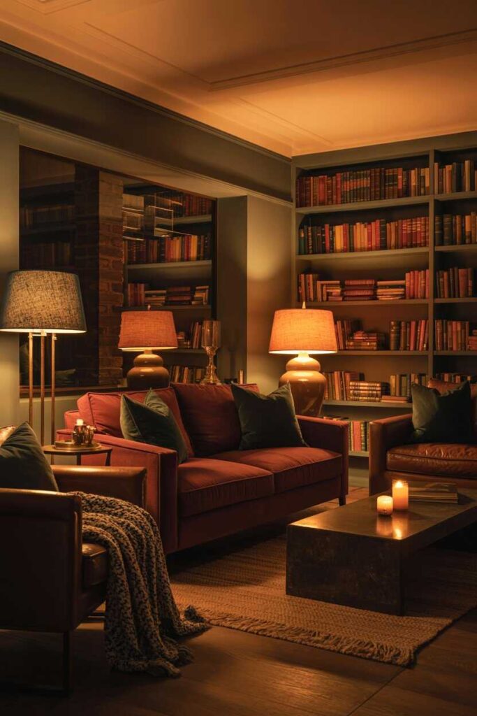 Modern & Unique Moody Living Room Ideas Stunning, Budget-Friendly Inspiration for a Dark, Cozy Space 5 Lighting The Secret Ingredient of Every Moody Living Room