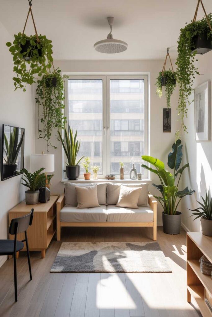20+ Modern & Budget-Friendly Hanging Plants Indoor Ideas to Instantly Refresh Your Home 6 Making Small Spaces Look Bigger With Hanging Plants