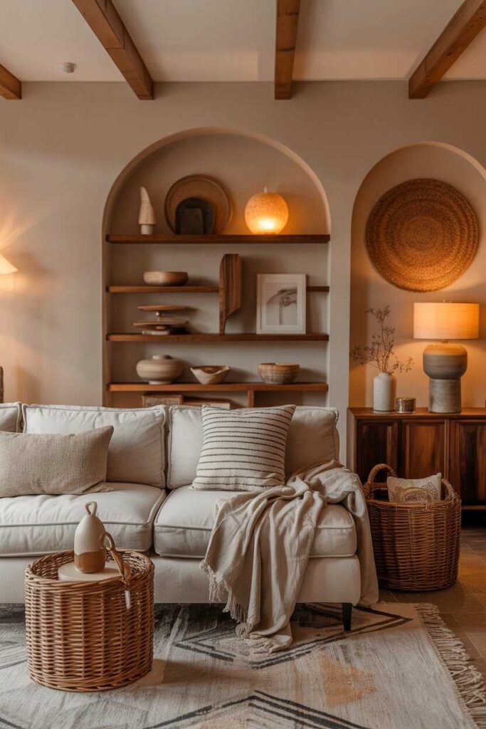 21 Boho Modern Living Room Ideas to Create a Stylish & Cozy Space You’ll Fall in Love With 4 Mix Textures for Depth and Warmth