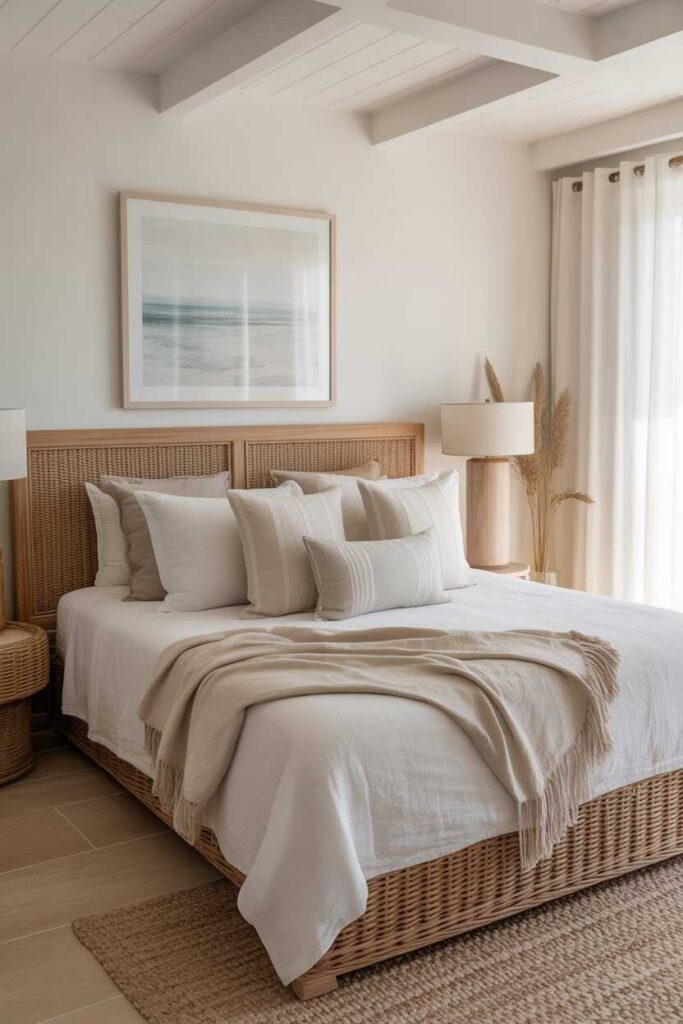 25+ Modern Coastal Bedroom Ideas for a Calm, Breezy, and Beautiful Home Retreat 2 Modern Coastal Bedroom Color Palette Inspiration