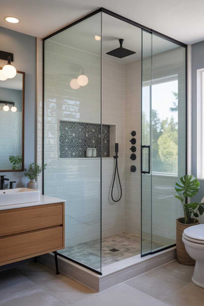25 Stunning Guest Bathroom Ideas Modern, Budget-Friendly Inspiration to Impress Every Visitor 6 Modern Shower Design Inspiration