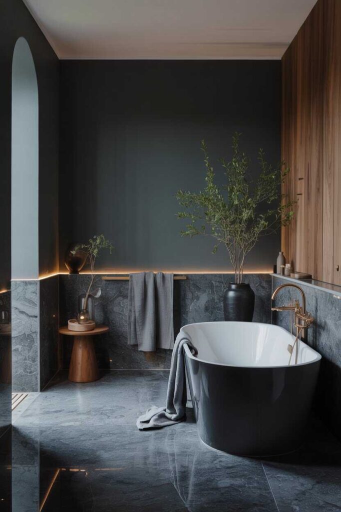 15+ Moody Bathroom Designs That Redefine Luxury Modern, Romantic, and Effortlessly Chic 6 Moody Spa Bathrooms Serenity Meets Style