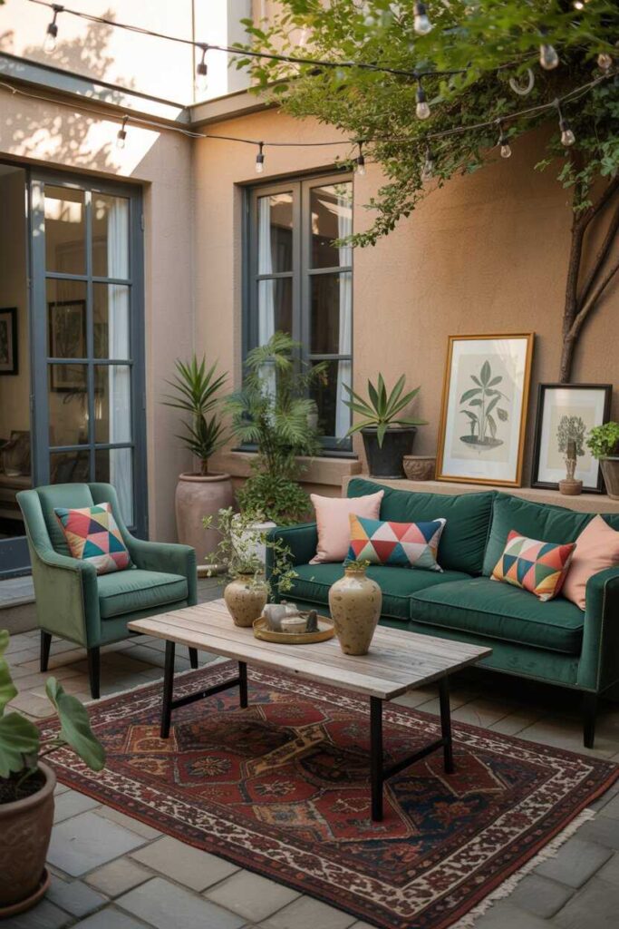 30+ Small Patio Ideas to Transform Your Outdoor Space Modern, Budget-Friendly & Unique Inspiration 5 Repurpose Indoor Decor for Outdoor Appeal