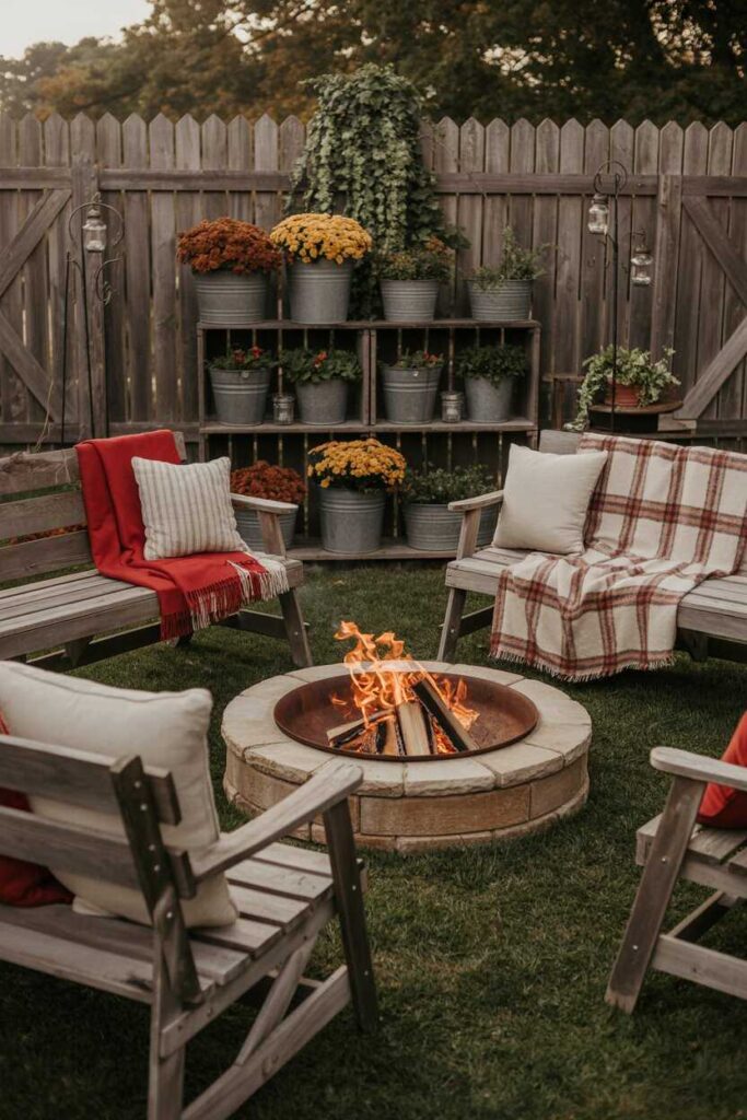 35+ Modern & Budget-Friendly Outdoor Fire Pit Ideas to Transform Your Backyard (Warm Inspiration You’ll Love) 3 Rustic Outdoor Fire Pit Ideas for Farmhouse Style Lovers