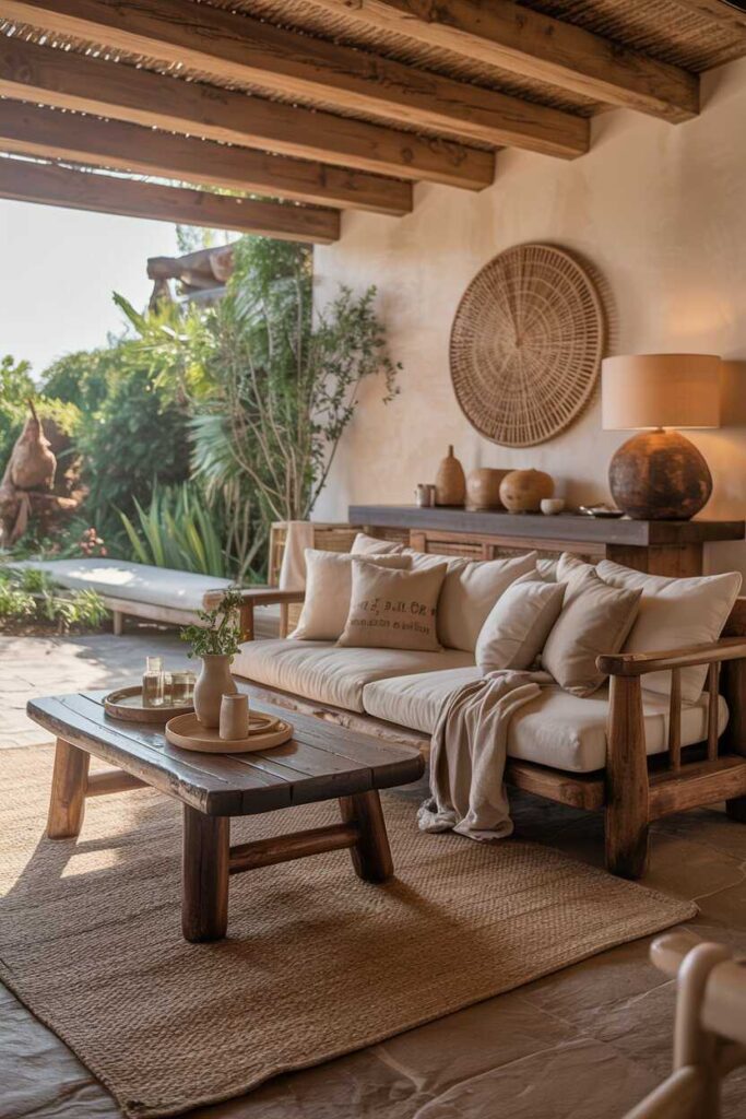 Gorgeous & Budget-Friendly Patio Decorating Ideas for Apartments Modern Inspiration for Small Outdoor Spaces 5 Rustic Wood Details and Soft Neutrals