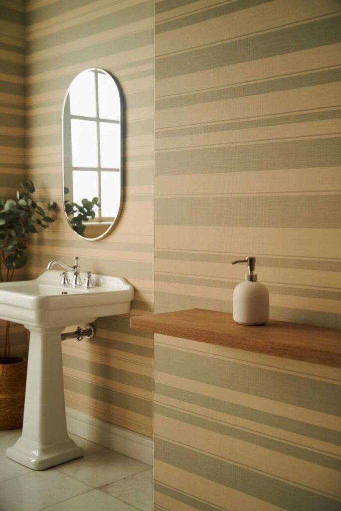 Modern & Budget-Friendly Wallpaper Bathroom Ideas Stunning Inspiration for a Stylish Upgrade 6 Soft Neutrals for Calming, Timeless Vibes