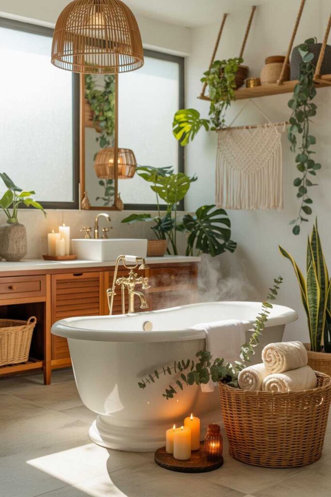 Boho Bathroom Ideas Transform Your Space into a Relaxing Bohemian Oasis 5 Spa-Like Boho Bathroom Ideas