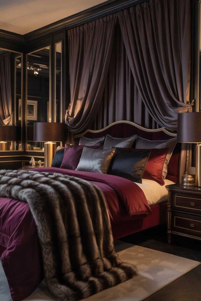 25+ Dark Feminine Bedroom Ideas for a Chic, Mysterious, and Luxurious Retrea 3 Textures That Speak Luxury