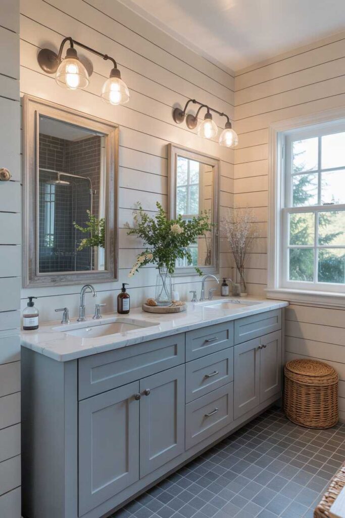 Modern & Budget-Friendly Shiplap Bathroom IdeasStunning Inspiration for a Cozy, Stylish Space 8 Use Mirrors to Enhance Light and Space
