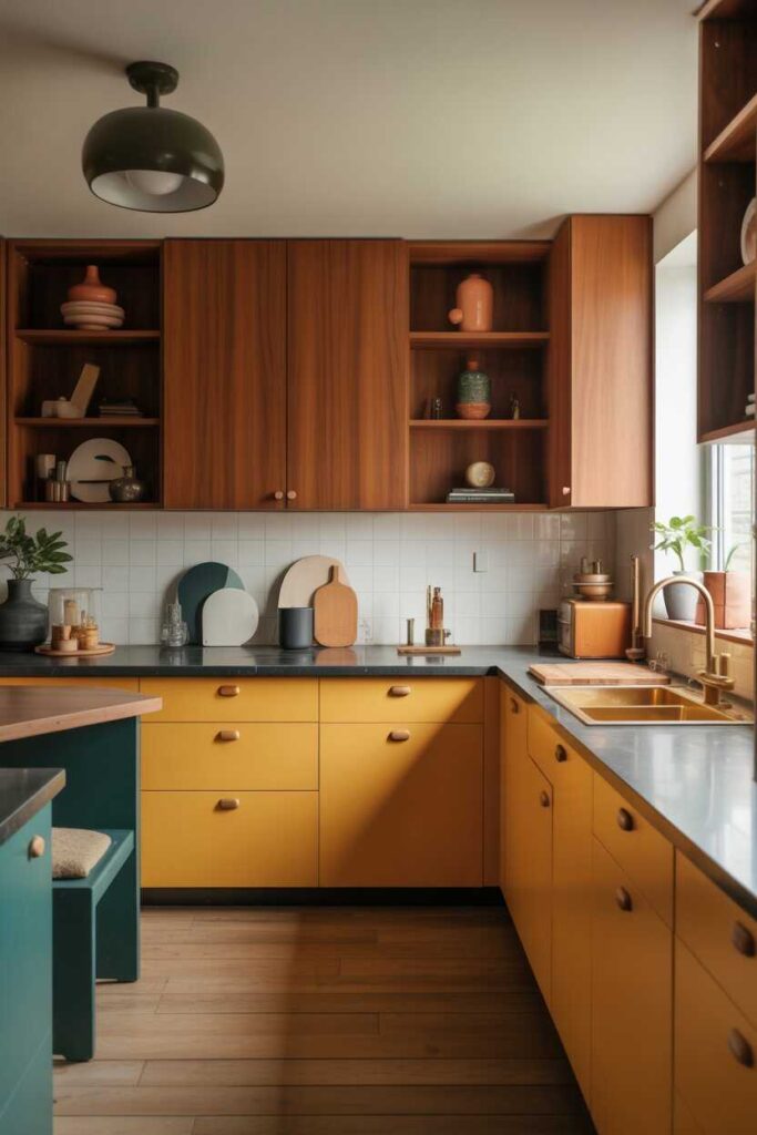 27 Mid Century Modern Kitchen Ideas Timeless, Stylish, and Budget-Friendly Inspiration for a Trendy Home 3 Use Retro Colors That Bring Personality and Warmth