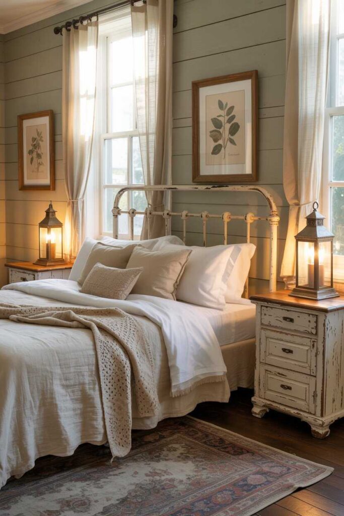 25+ Cozy Farmhouse Bedroom Ideas to Create a Warm and Inviting Retreat 4 Vintage Touches and Timeless Details