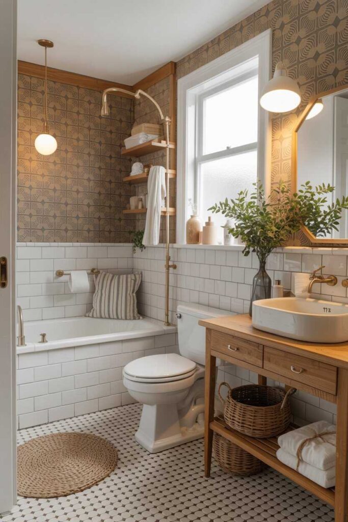 Bathroom Wallpaper Ideas Modern, Budget-Friendly & Unique Inspirations 6 Wallpaper Ideas for Small Bathrooms & Powder Rooms