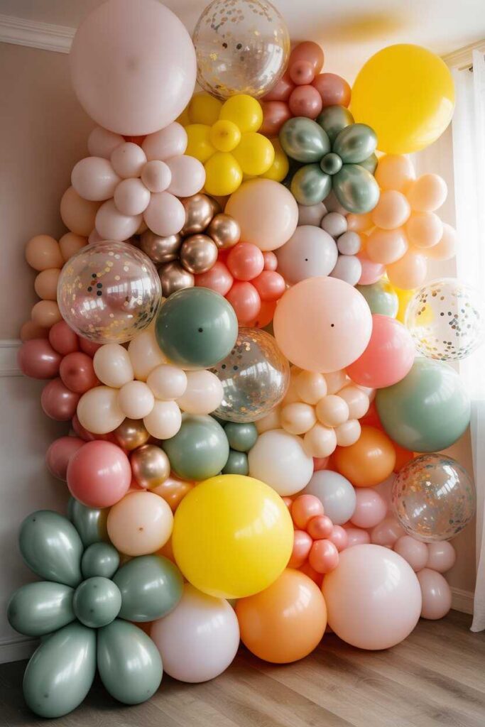 30+ Unique Birthday Decoration Ideas for a Stunning Celebration (Modern, Budget-Friendly & Totally Pinterest-Worthy) 3 Whimsical Balloon Walls That Bring Instant Joy