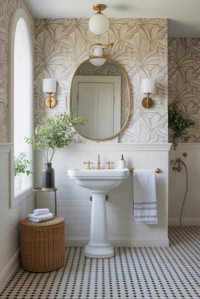 Modern & Unique Bathroom Wallpaper Inspiration Stunning Ideas to Transform Your Space on Any Budget 5 White and Neutral Wallpapers for a Clean, Timeless Look
