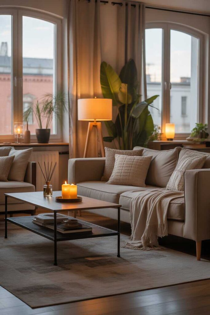 40+ Modern & Budget-Friendly Apartment Kitchen Aesthetic Ideas for a Stylish, Pinterest-Worthy Space 9 Add Scent and Ambiance Through Candles and Reed Diffusers